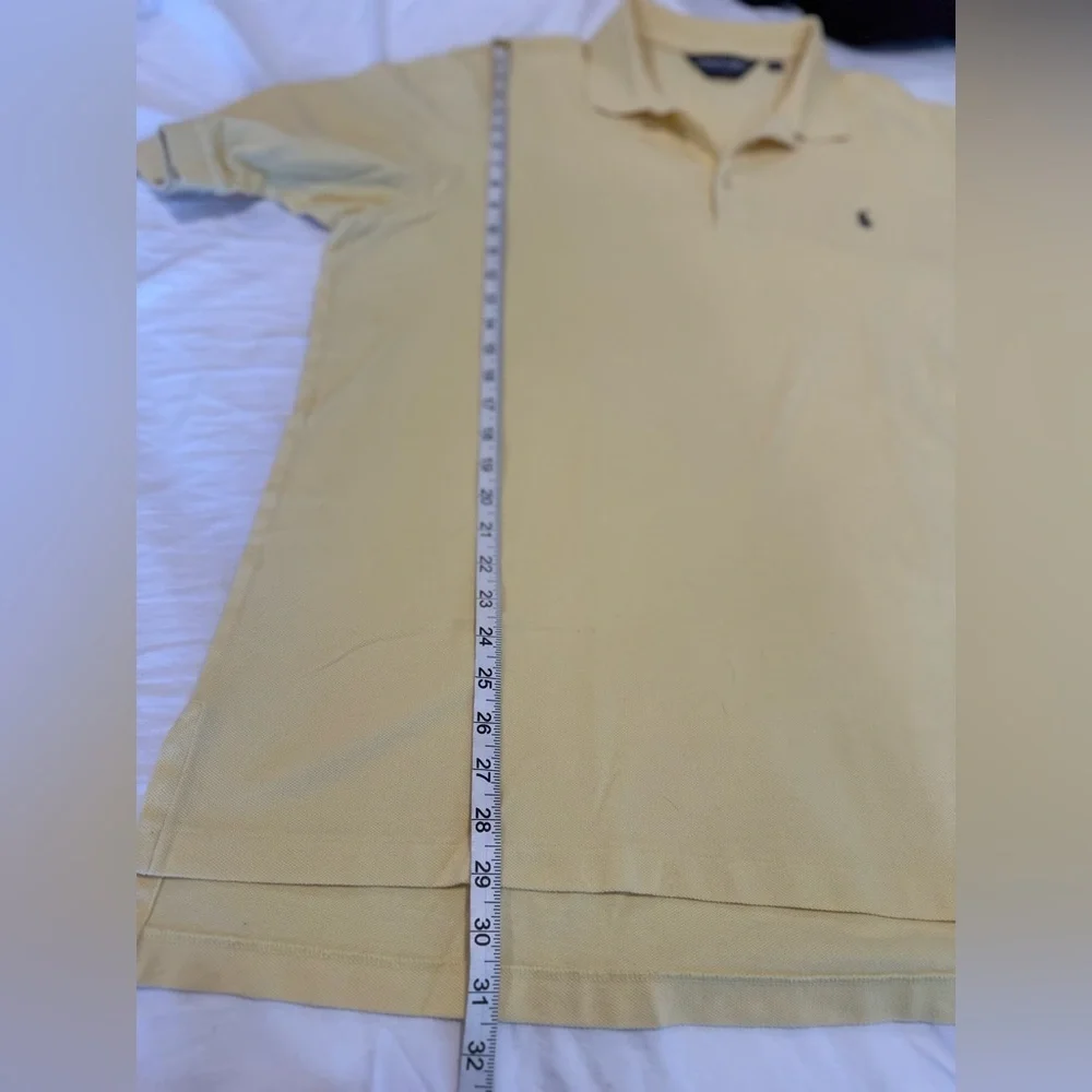 POLO GOLF RALPH LAUREN XXL Pique Pale Yellow Cotton Polo Short Sleeve Shirt.